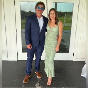 Hello Molly Party Pal Midi Dress Pistachio